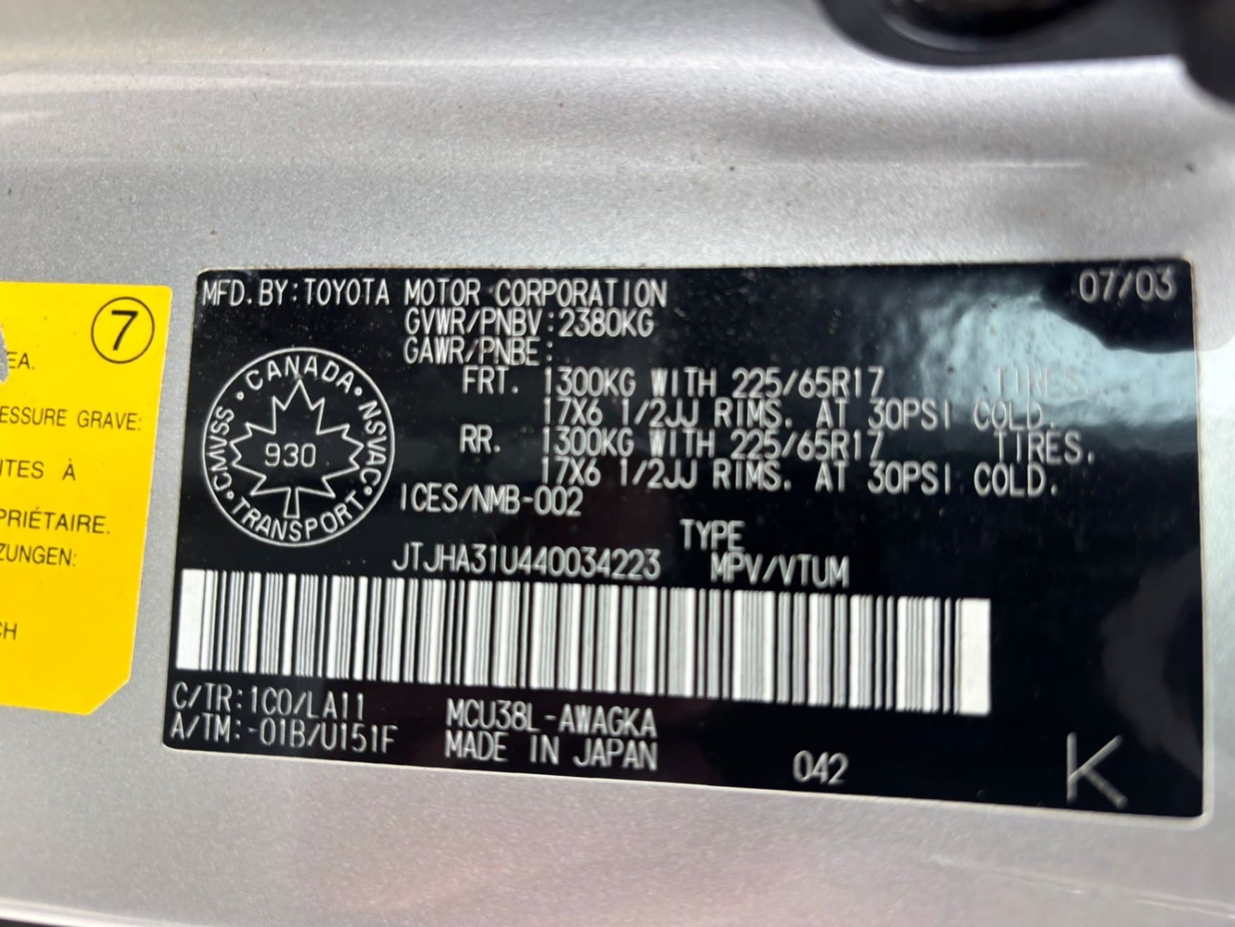 2004 Lexus RX Navi, Sunroof, DVD