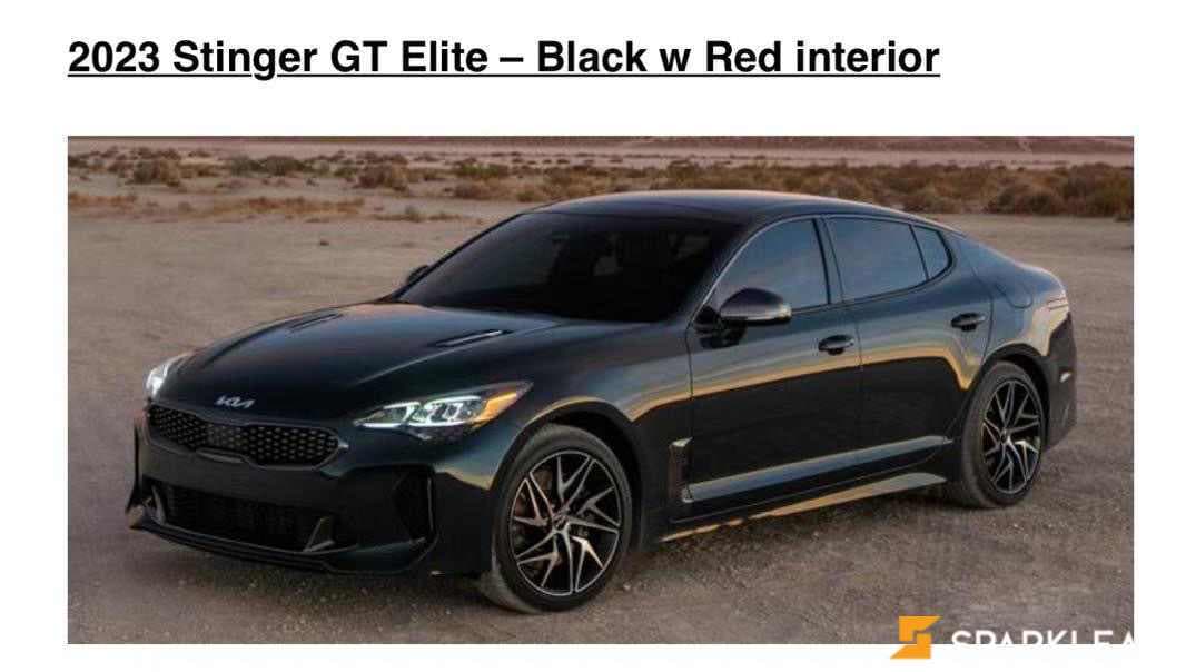 2023 Kia Stinger GT Elite AWD w/Red Interior