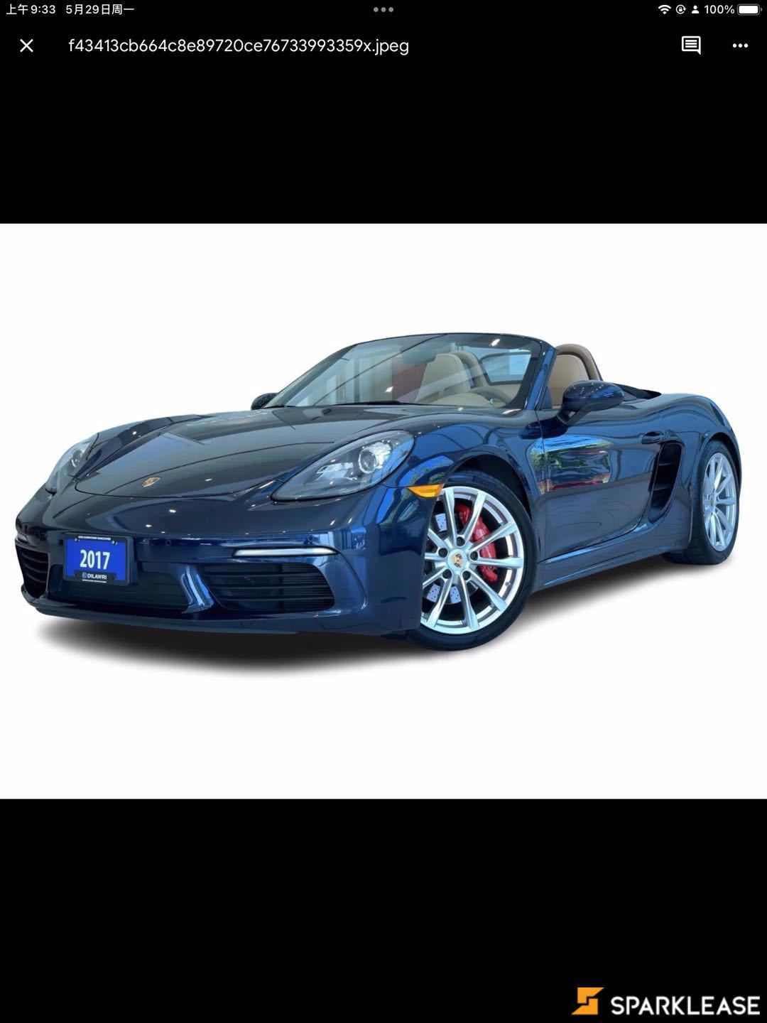2017 Porsche  718 Boxster  2dr Roadster S 