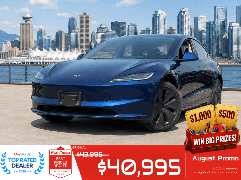 2024 Tesla Model 3 RWD/ NO ACCIDENT/ BC LOCAL/ ONE OWNER