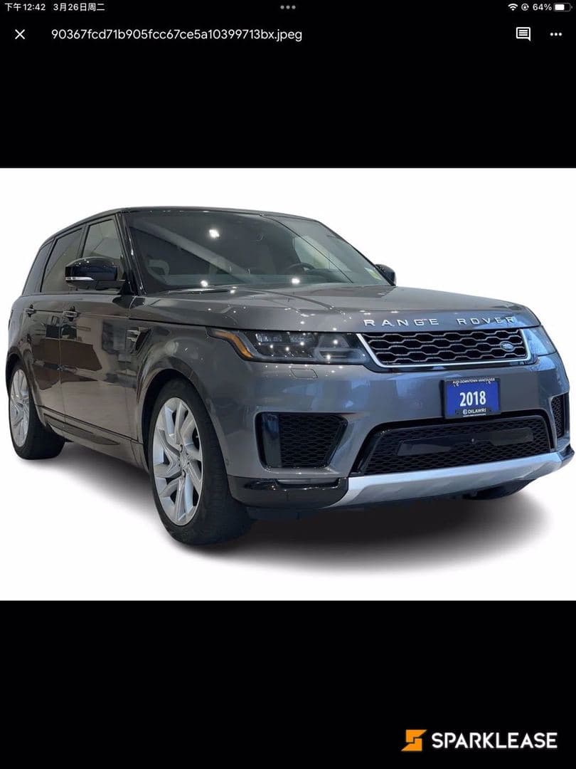 2018 Land Rover Range Rover Sport Td6 Diesel HSE