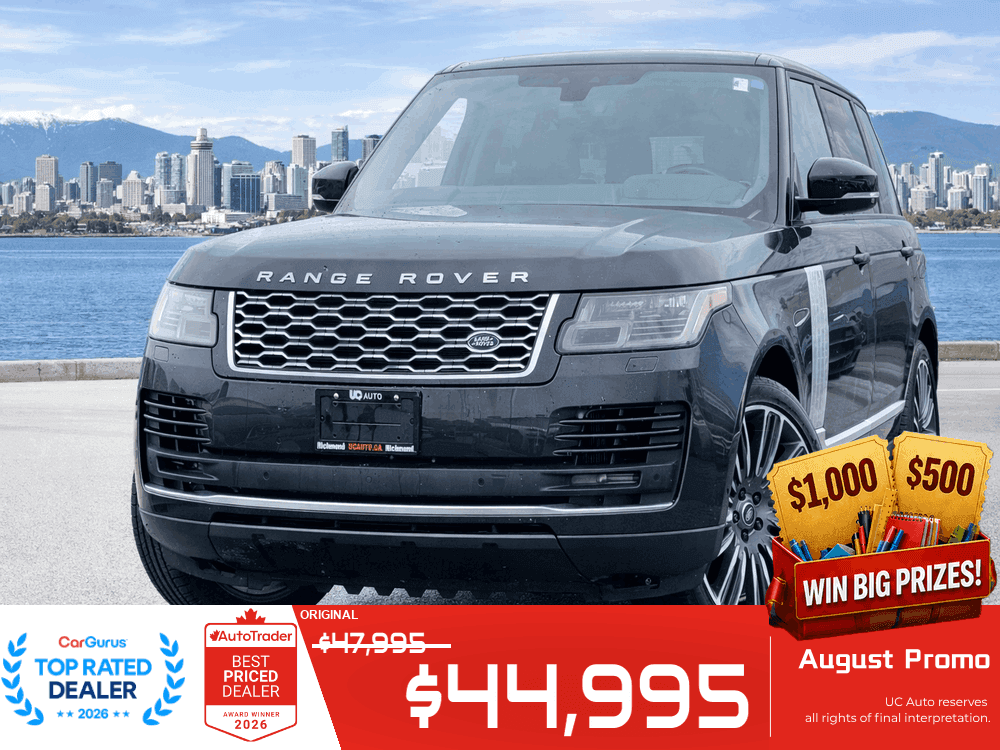 2019 Land Rover Range Rover V8 Supercharged LWB/ CLEAN TITLE/ BC LOCAL