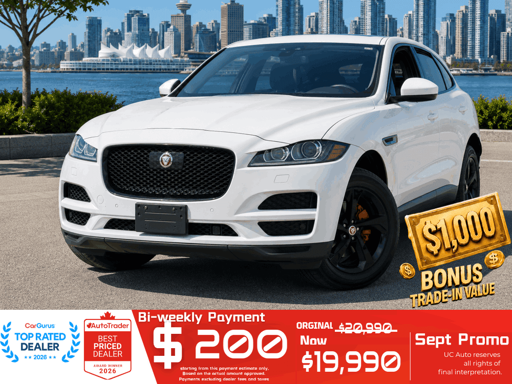 2019 Jaguar F-PACE 25t AWD Premium/ CLEAN TITLE/ BC LOCAL