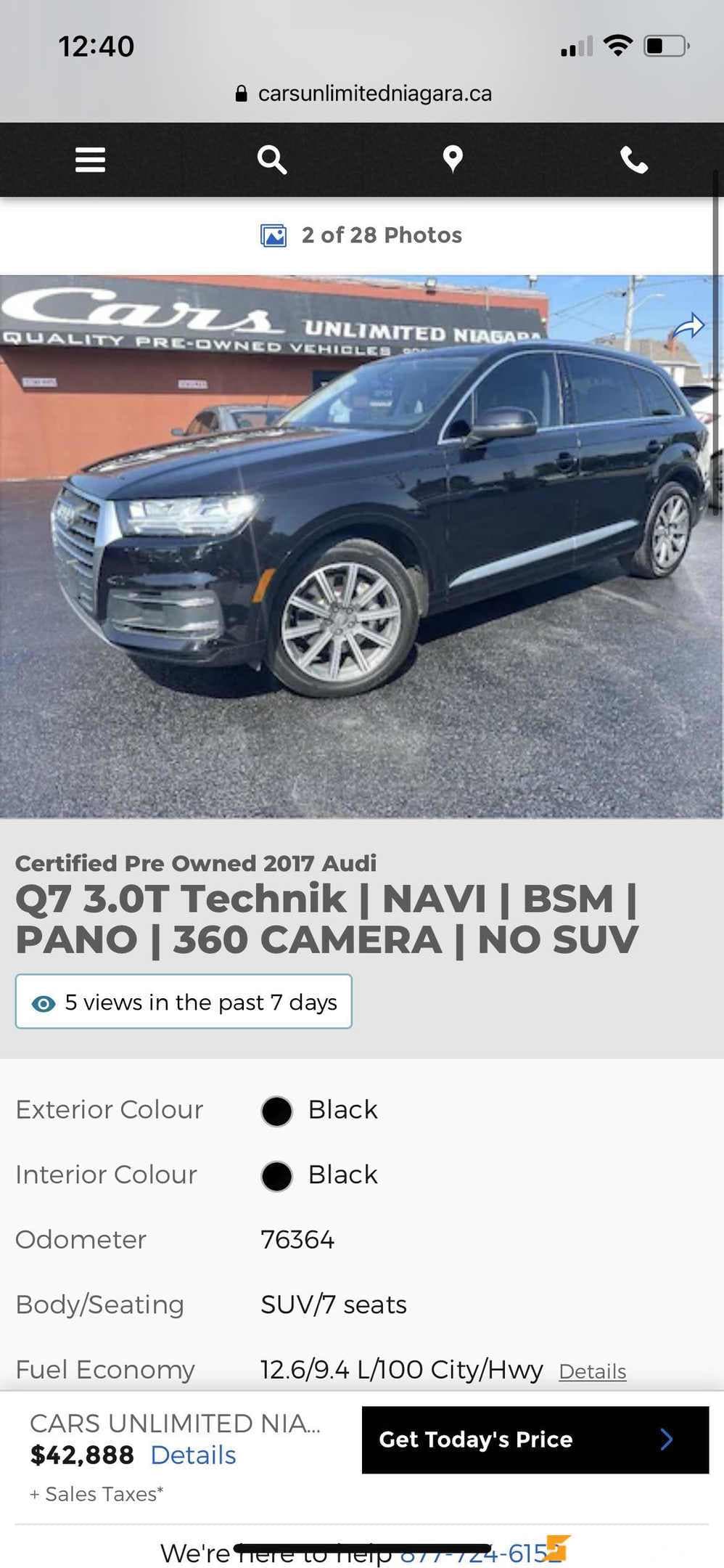 2017 Audi Q7 quattro 4dr 3.0T Technik