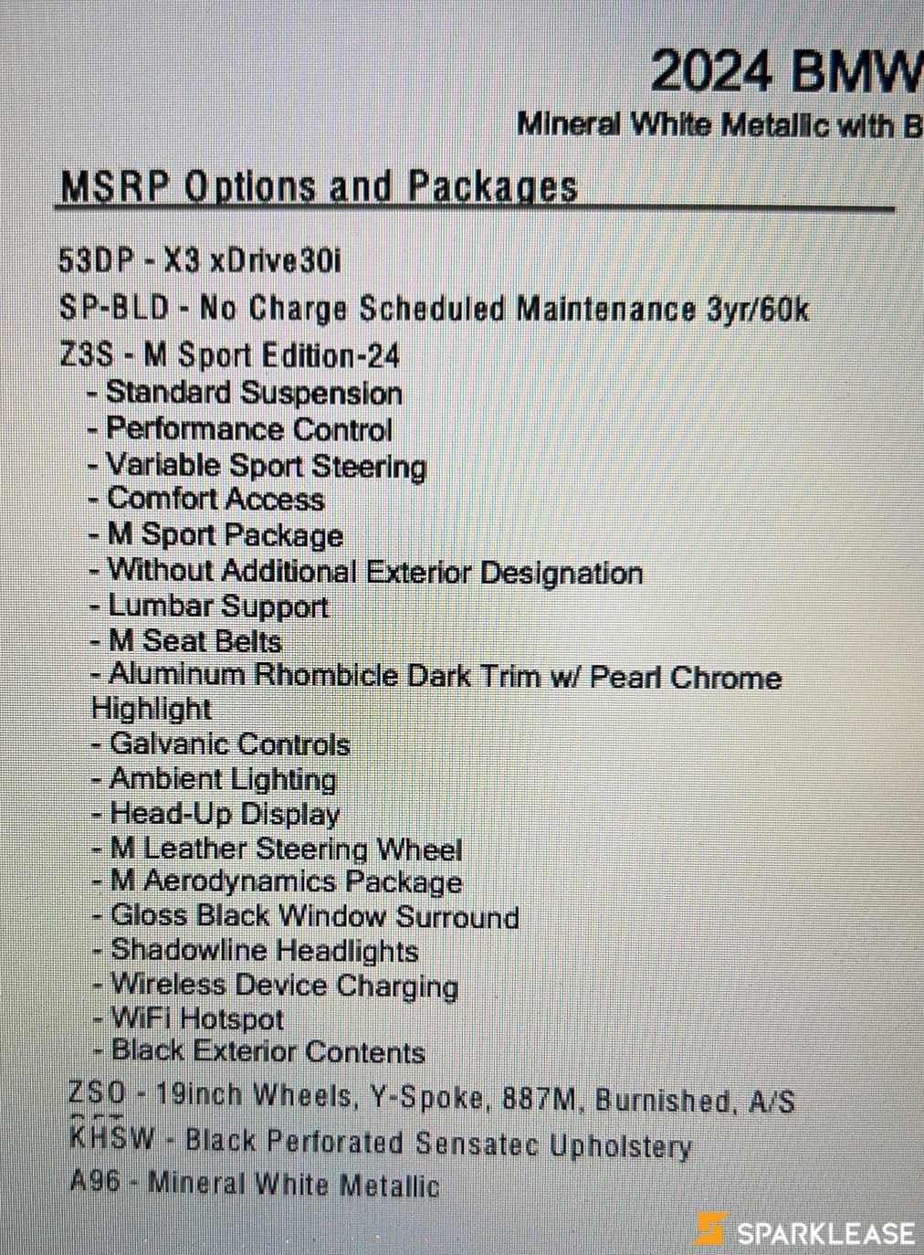 2024 BMW  X3  xDrive30i M Sport Edition
