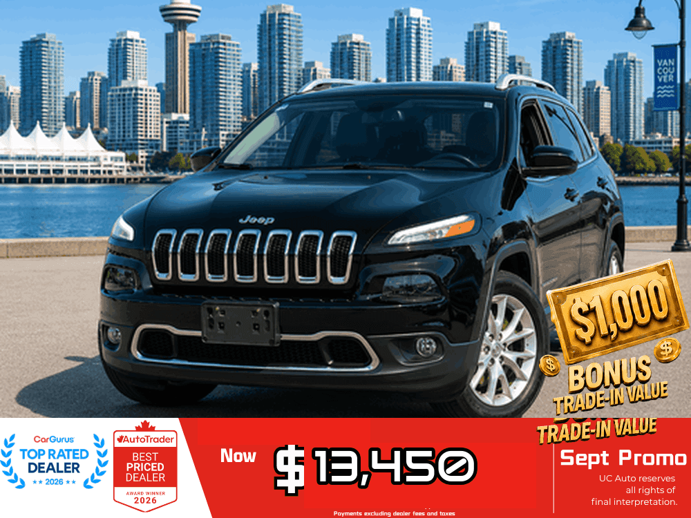 2015 Jeep Cherokee 4WD Limited/ NO ACCIDENT/ BC LOCAL