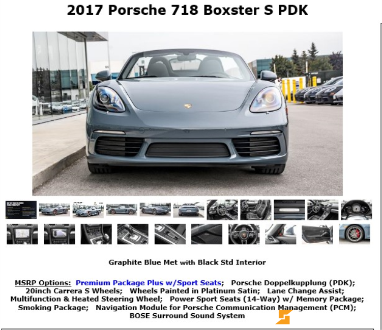 2017 Porsche 718 Boxster S