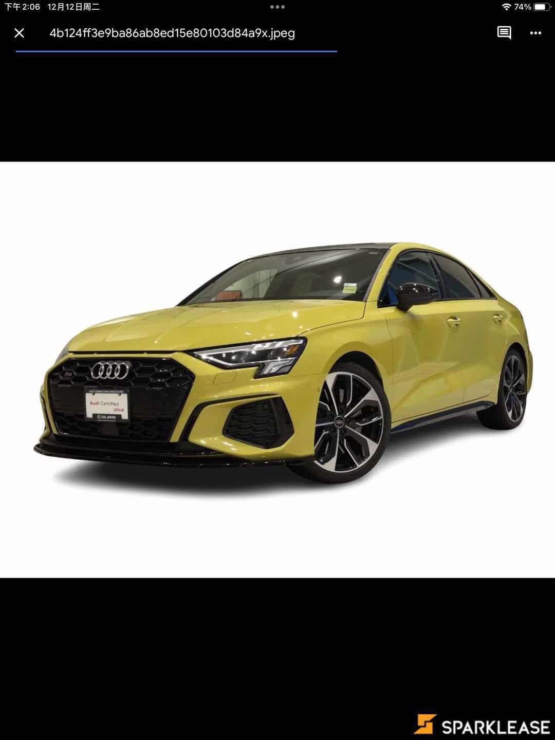 2022 Audi S3 Sedan Progressiv 2.0 TFSI quattro