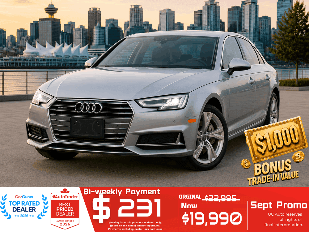 2019 Audi A4 Progressiv 45 TFSI quattro/ NO ACCIDENT/ BC LOCAL