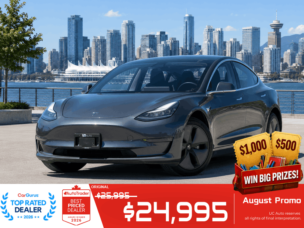 2019 Tesla Model 3 Standard Range RWD/ CLEAN TITLE/ BC LOCAL/ ONE OWNER