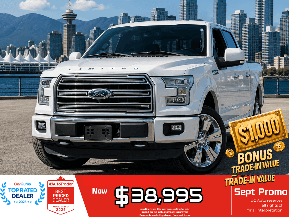 2016 Ford F150 4WD SuperCrew 145" Limited/ NO ACCIDENT/ BC LOCAL/ LOW KM