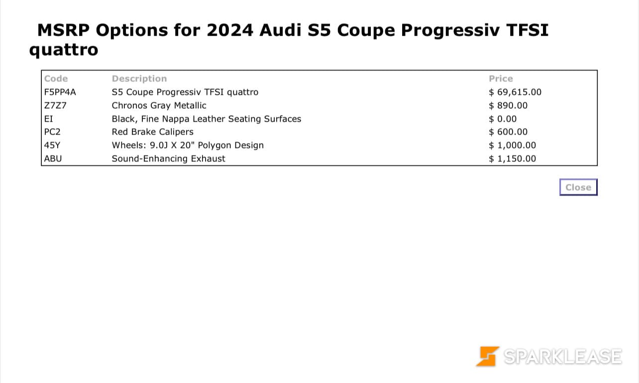 2024 Audi S5 Coupe Progressiv 3.0 TFSI quattro