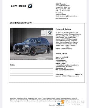2022 BMW X5 xDrive40i Sports Activity Vehicle