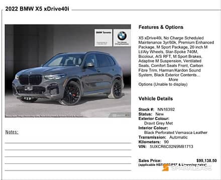 2022 BMW X5 xDrive40i Sports Activity Vehicle