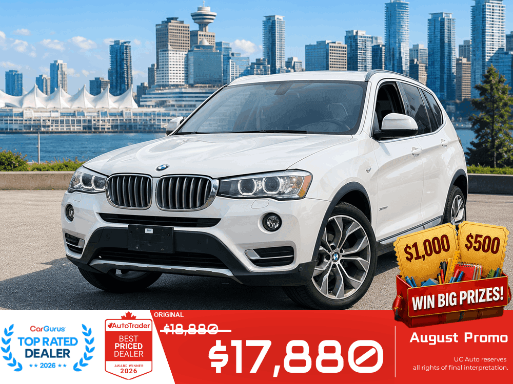 2016 BMW X3 AWD xDrive28i/ CLEAN TITLE/ BC LOCAL/ LOW KM